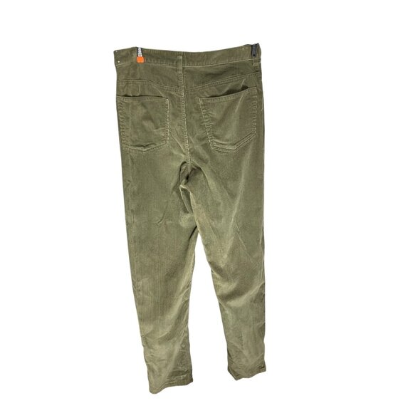 Lands End Womens Olive Green Corduroy Pants Size 10 Regular 100% Cotton - Picture 2 of 11